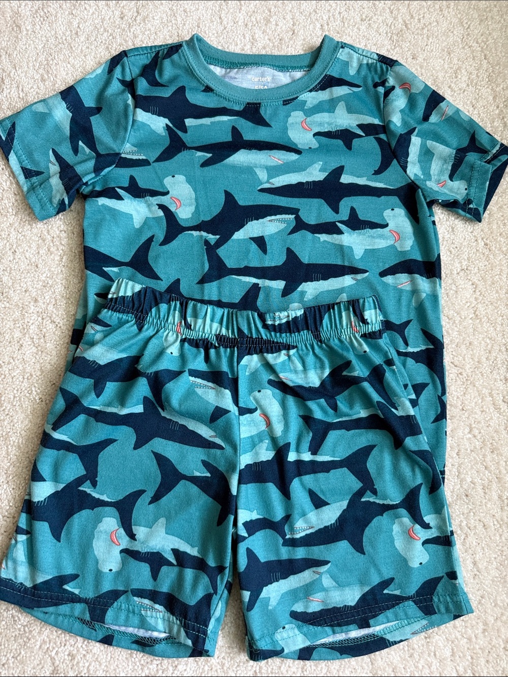 Carter’s Sharks Loose Fit Pajamas 5T